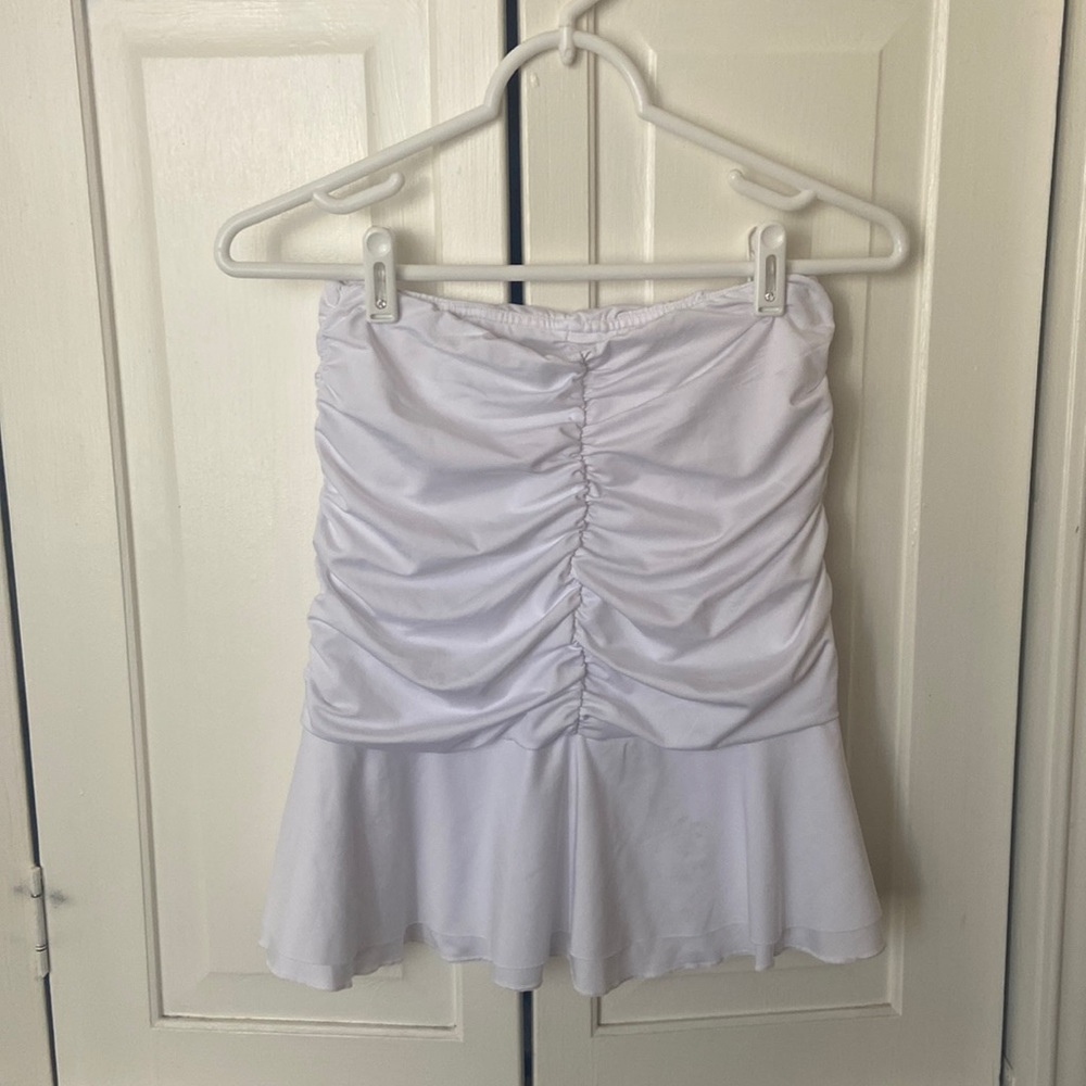 White Y2K Mini Skirt
